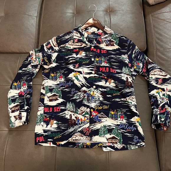 Polo Ralph Lauren Sportsman 67 Winter Event Polo Ski Corduroy Shirt Classic Fit - Picture 5 of 11